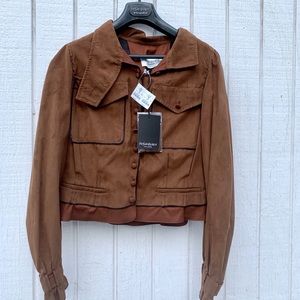 Beautiful, soft, brown suede YSL jacket. Never worn. NWT. Tag price $1475